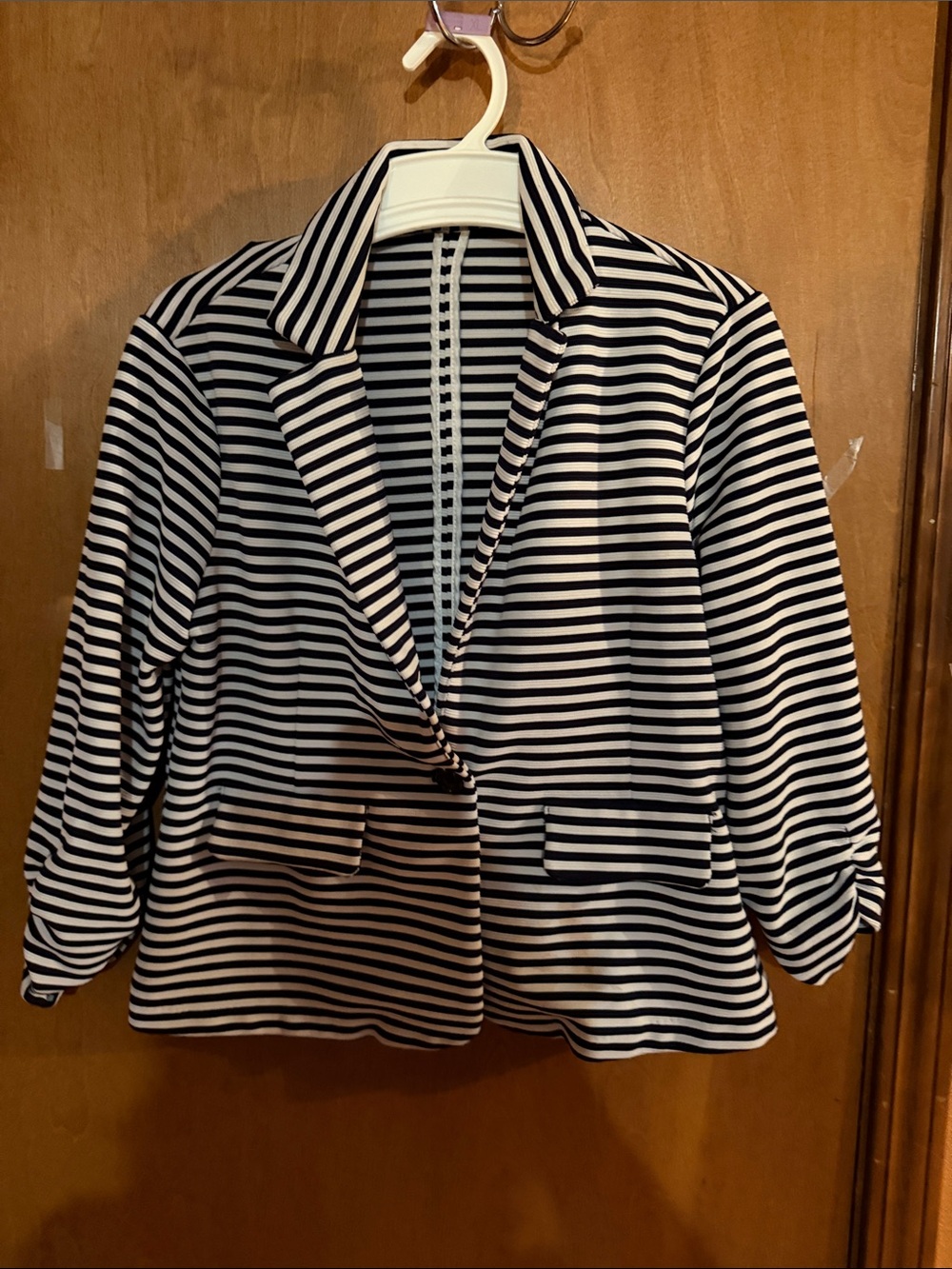Have Black and White Striped Women's Blazer